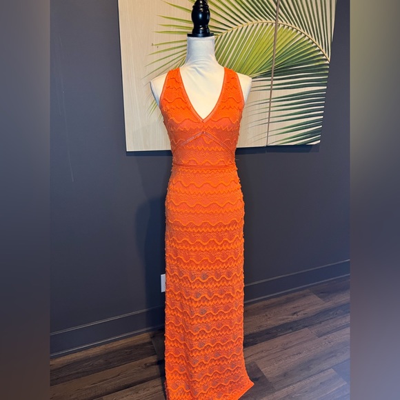 GUESS Wave Lace Maxi Dress Size XS NWT - Picture 6 of 12